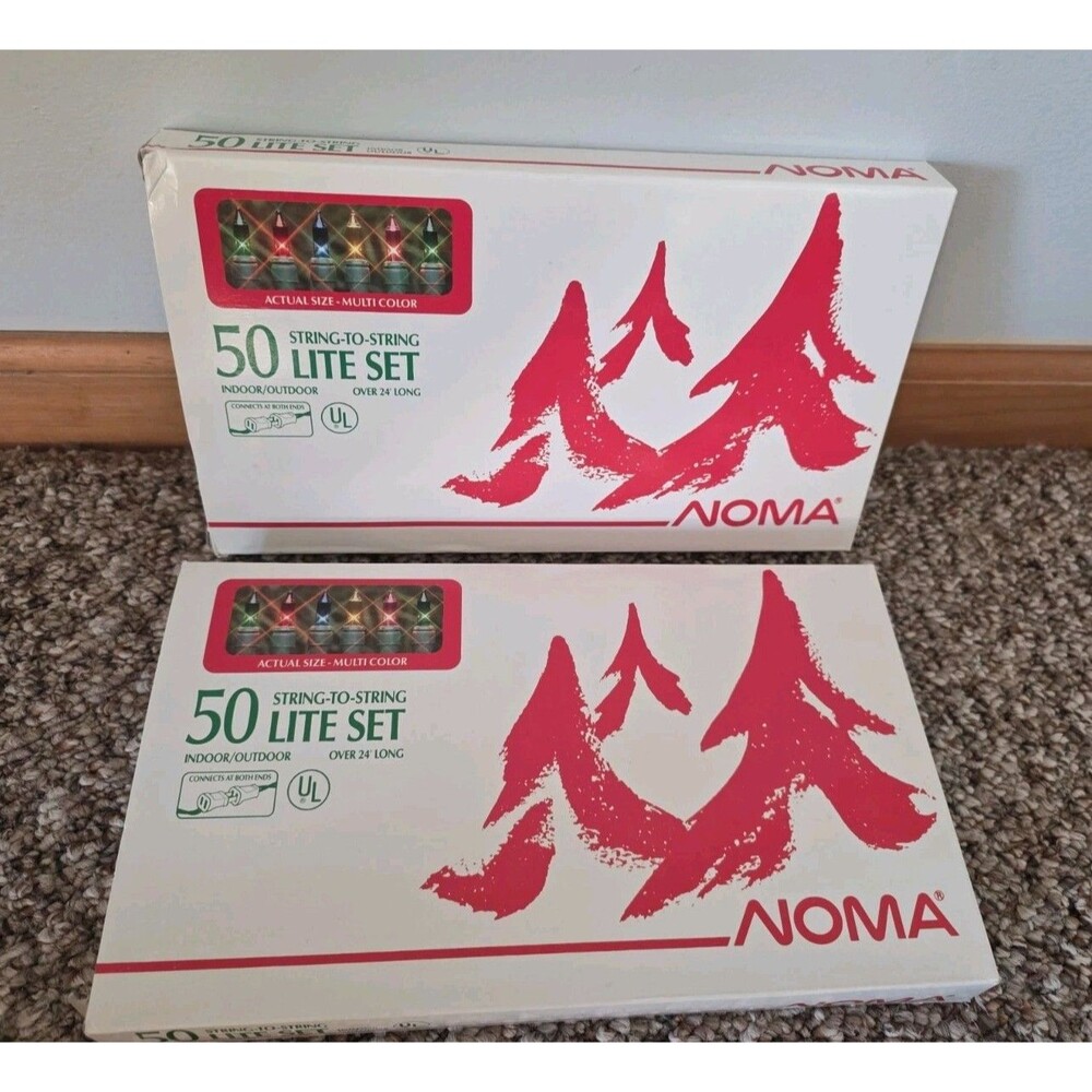 Noma 50 Multi Color Christmas Lights Set of 2 Indoor/Outdoor String to String